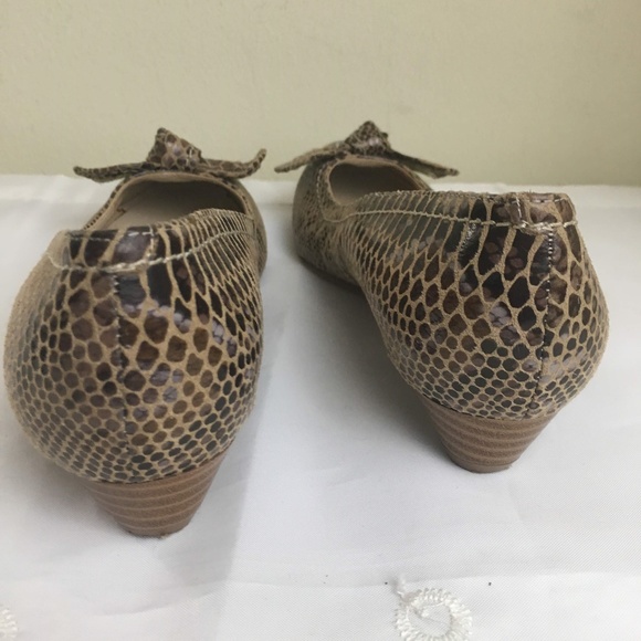Anne Klein "Akadelie" snake print wedge shoes size - Picture 4 of 6